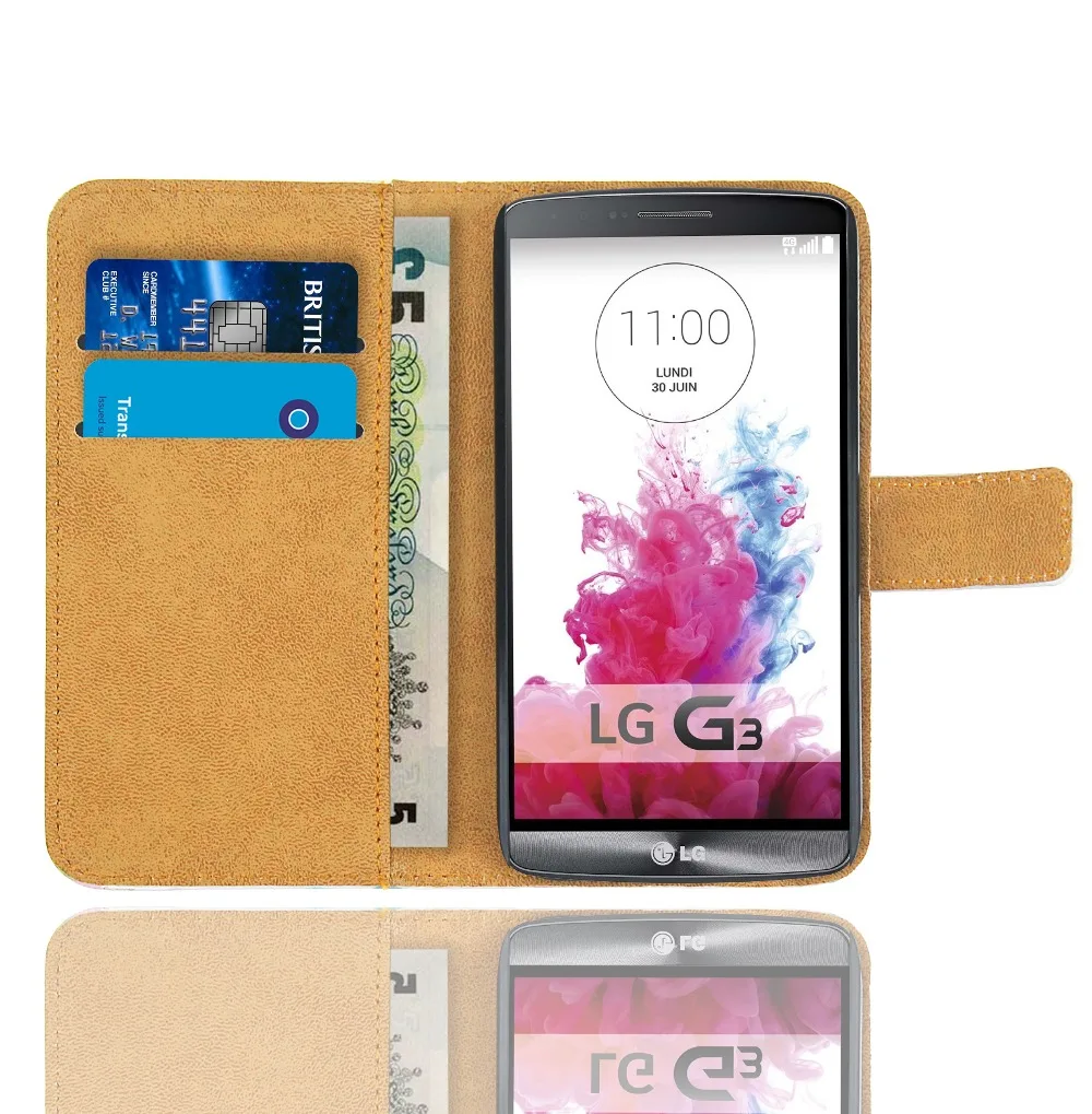 case for LG G3 Housse Coque Premium Leather Flip Wallet Bag Cover with stand and Card Holder Phone Protection + Stylus | Мобильные