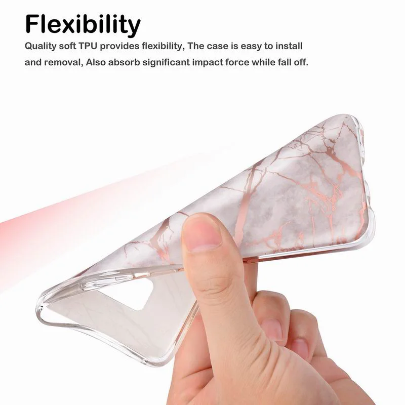 Lightning Pattern Marble Soft TPU Shockproof Protective Cover for Samsung S8 plus Slim Stone Design Phone Case |