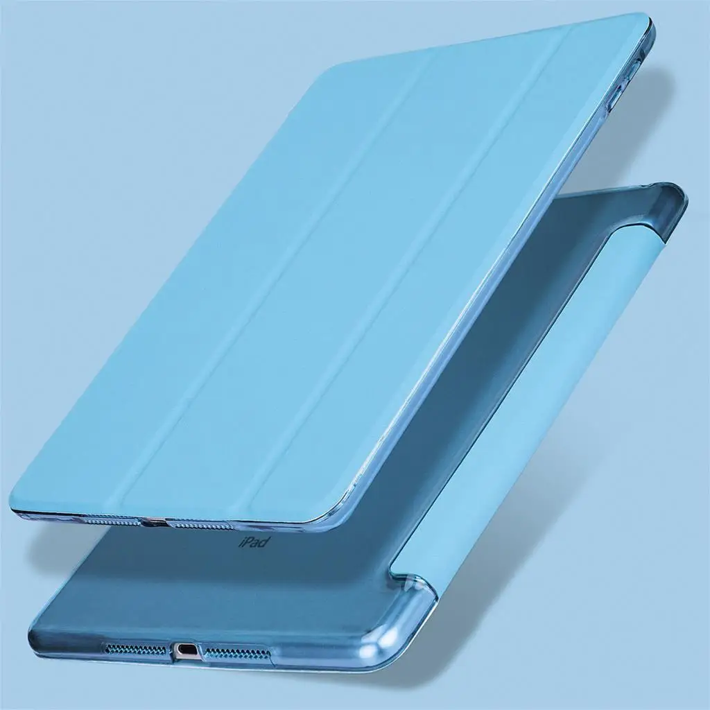 Для Apple iPad Mini 4 3 2 1 чехол, GOOJODOQ тонкий из искусственной кожи полупрозрачный ПК Жесткий Чехол для iPad Mini 4 чехол Авто Режим сна