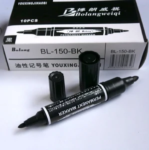 Бесплатная доставка оптовых основная логистика курьер черныйсинийкрасный цвет двойной головкой круглый носок нефти постоянным маркером маркер перманентный