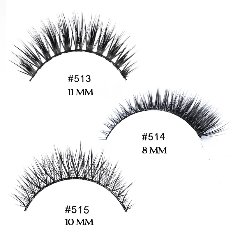 SHILINA False Eyelashes 1 Pair Handmade Soft Natural Long Thick Eye Lashes Extension #513-#523 |