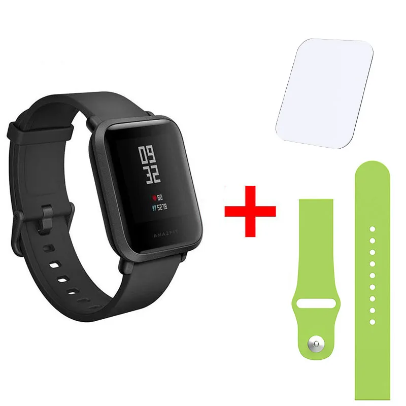 Xiaomi Amazfit Bip Smart Satch Globle Версия Huami Pace Lite IP68 GPS Gloness умные часы с частотой сердечных сокращений 45 дней в режиме ожидания - Цвет: Bip01-GN-FL