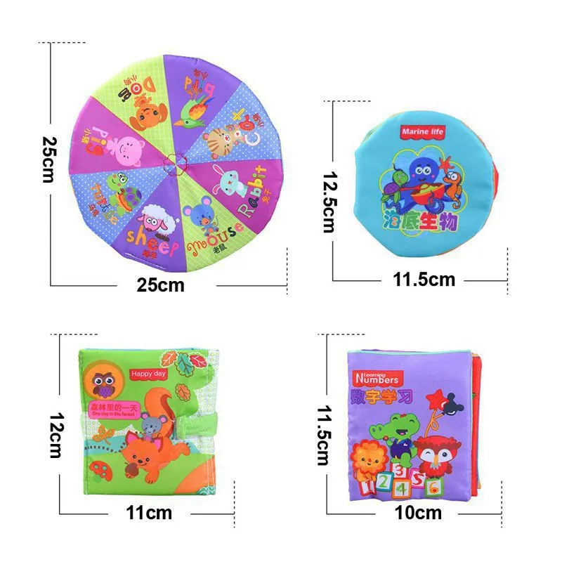 Для детей книжка раскраска для от 0 до 3 лет Детская тканевая книга развитие