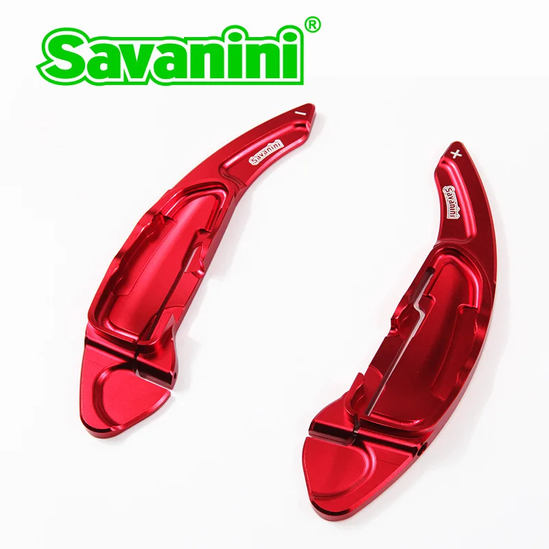 Savanini алюминиевое рулевое колесо сдвиг Paddle Shifter расширение для бензамид A45 cl45 C63 S63 GLA45 2009- авто Стайлинг - Цвет: Красный