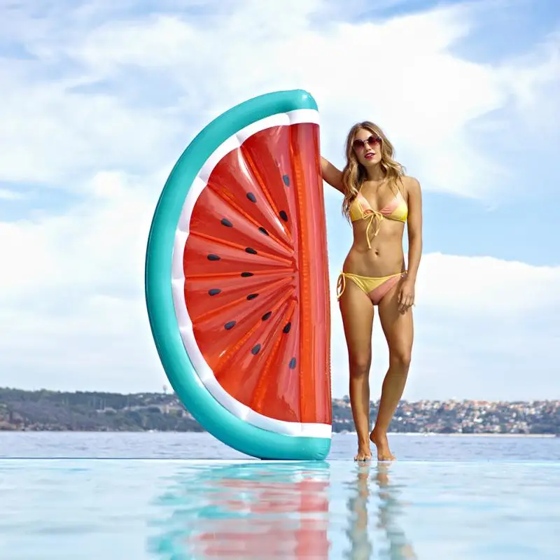 Гигантский надувной матрас для бассейна с арбузом загара пляжный коврик