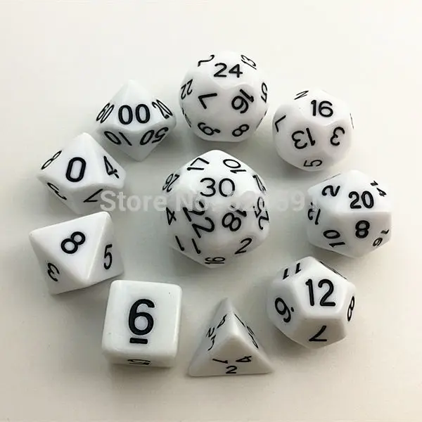 10 шт./компл. Одежда высшего качества Набор кубиков d4 d6 d8 d10 d12 d16 d20 d24 d30 многогранные «Подземелья и Драконы» с сумкой Настольная игра