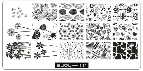 2joy001 1 ШТ. Новое Поступление Konad Дизайн Печать Изображения Пластина Штамповка Ногтей DIY Плиты Изображения Шаблона трафареты - Цвет: 2joy001