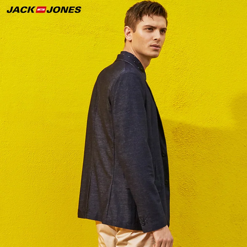 Jack Jones Бренд 2018 Новинка мужский пиджак 55% хлопок 45% полиэстер нательный фасон два