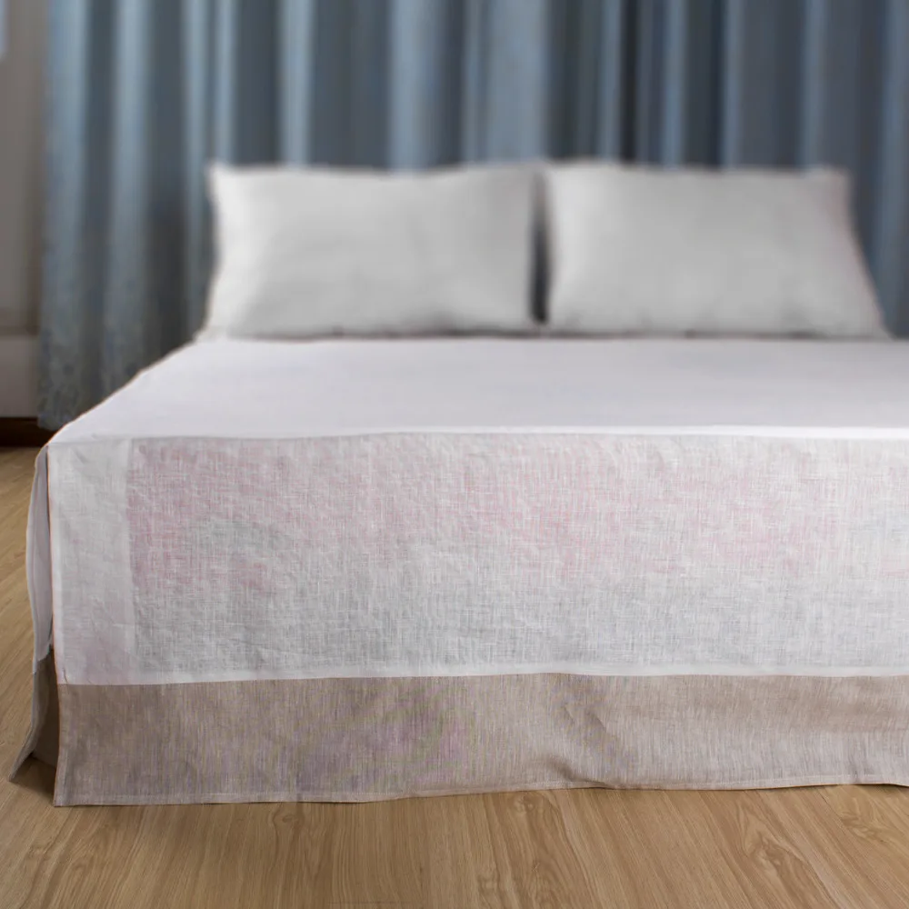 100% льняная постельная юбка с рисунком | Дом и сад