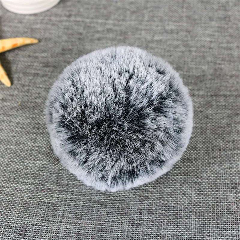 8 см 13 видов цветов пушистый кролик мех мяч брелок милый крем черный помпон