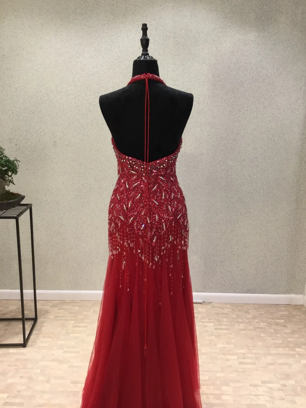 New Sexy Prom Dresses 2020 Halter Neck Off the Shoulder Floor Length Beading Tulle Mermaid Long Evening Dress Vestido longo