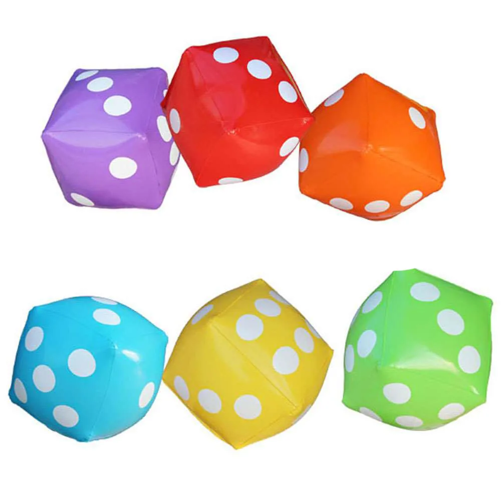 Kindergarten Interactive Tos Giant Inflatable Dice Toy Ball Outdoor Games Kids Fun Sports Equipment Family Beach Party Supplies