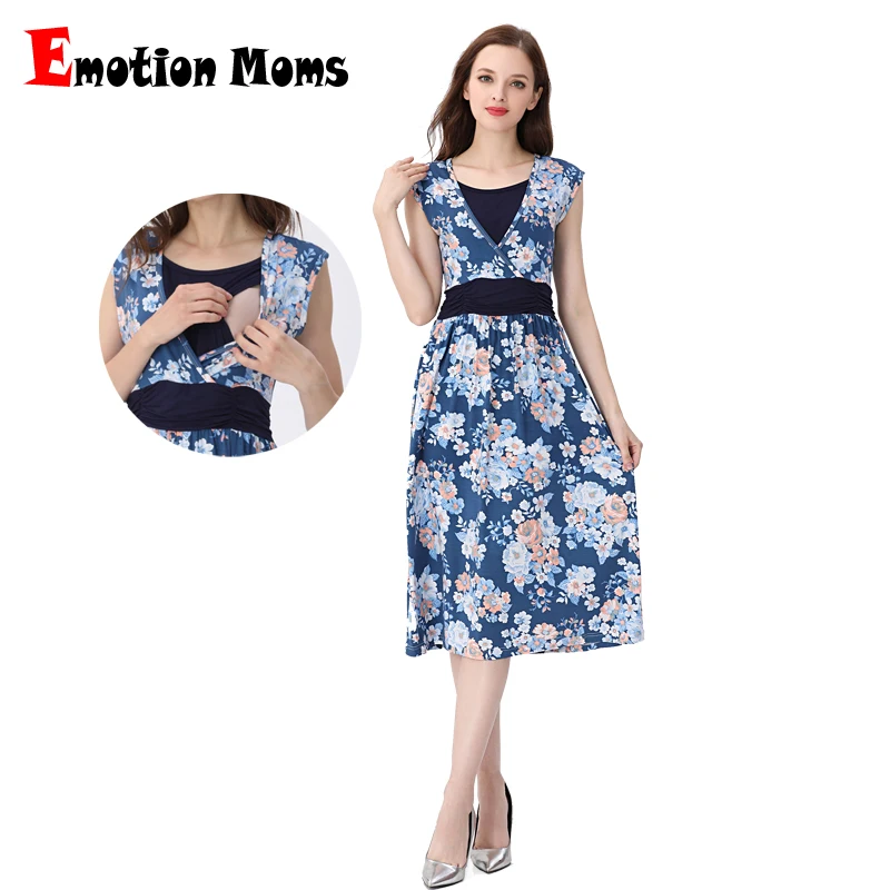 Emotion Moms летняя одежда для кормящих и беременных платье Грудное вскармливание Одежда для беременных женщин платья для беременных