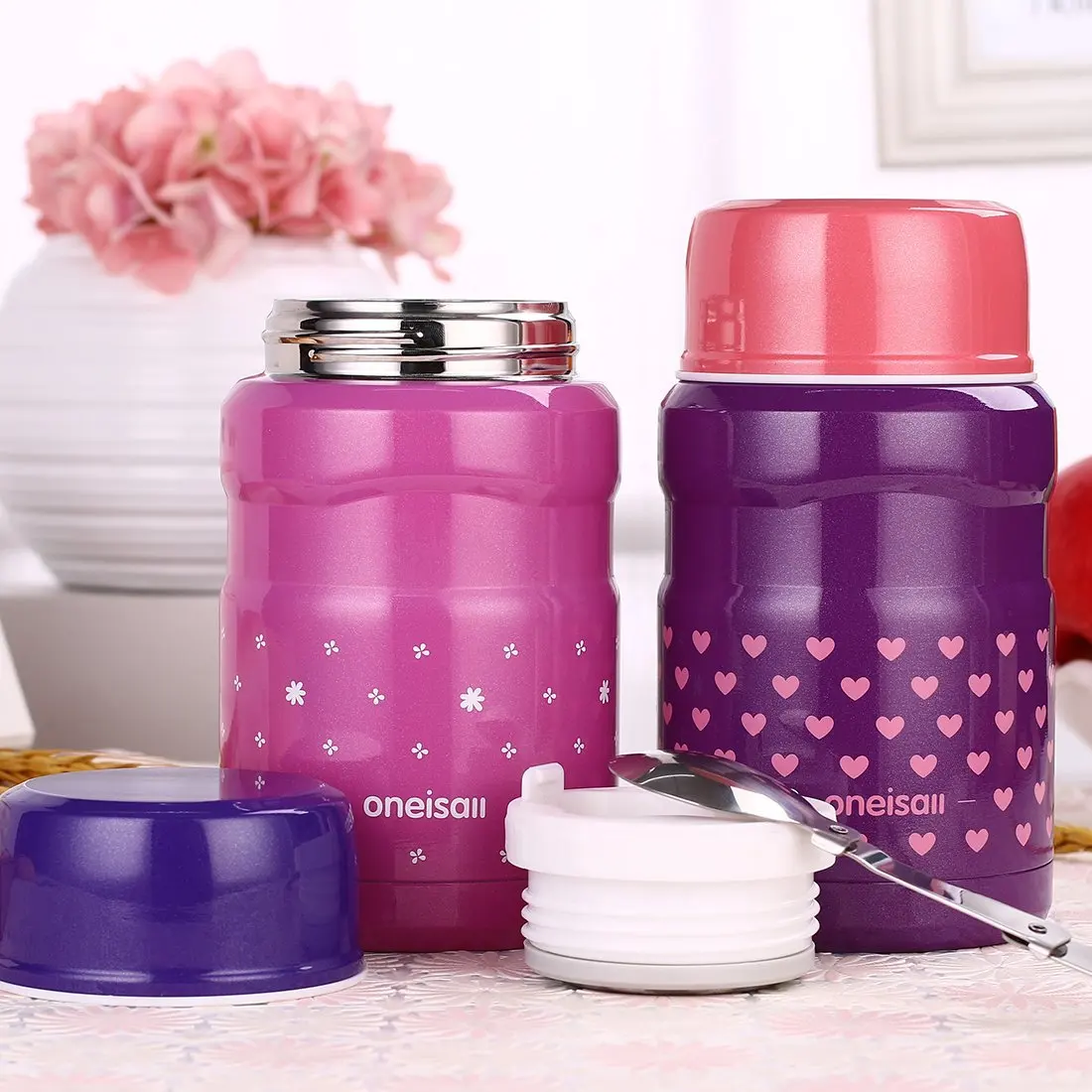 500 мл Термос из нержавеющей стали для кормления детей вакуумная колба ложка