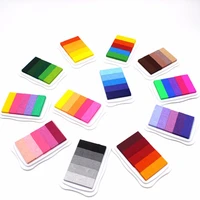 12pcs color palette inkpad five color gradient stamp ink pad