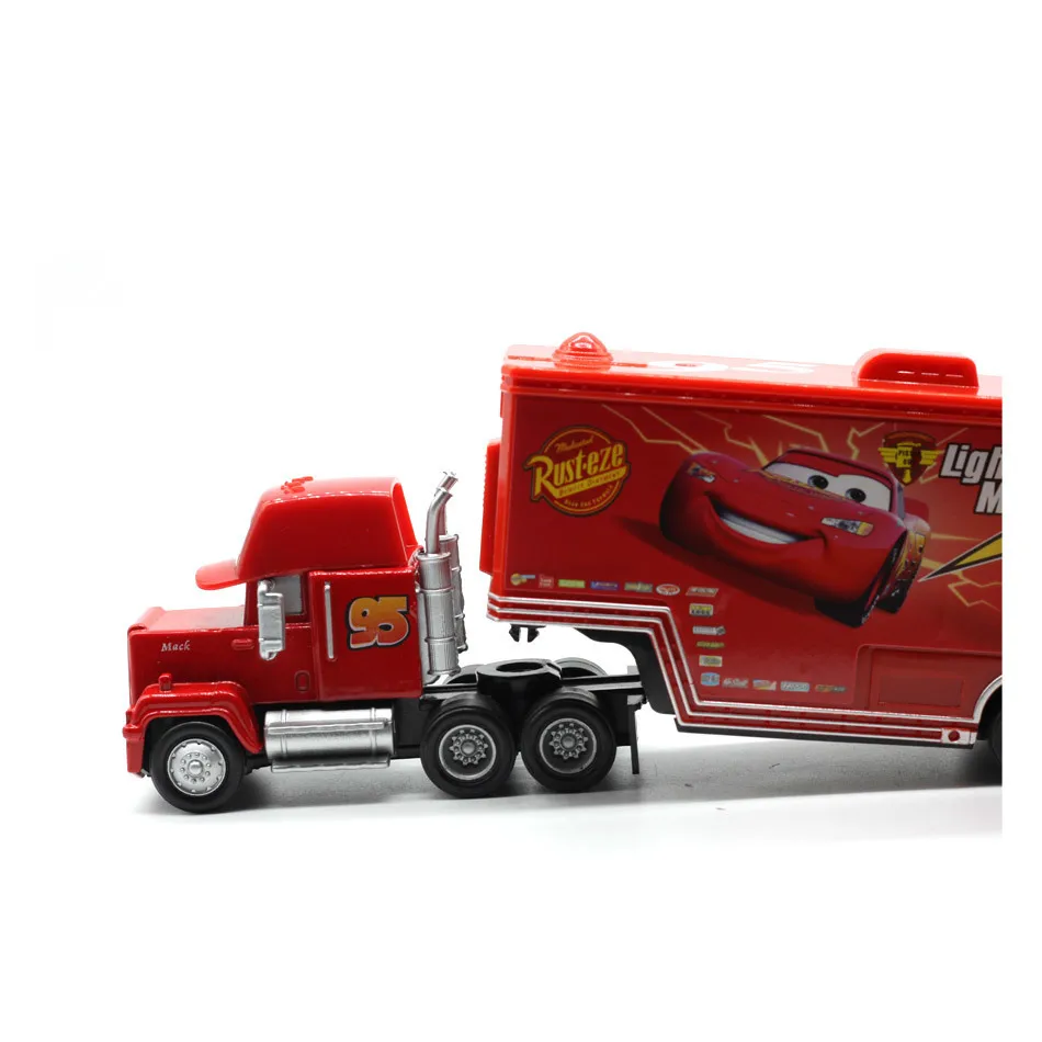 Disney Pixar тачки Mack Truck Mcqueen цыпленок Хикс дядюшка 1:55 литье под давлением металлический сплав пластик Модель игрушки автомобиль подарки для детей
