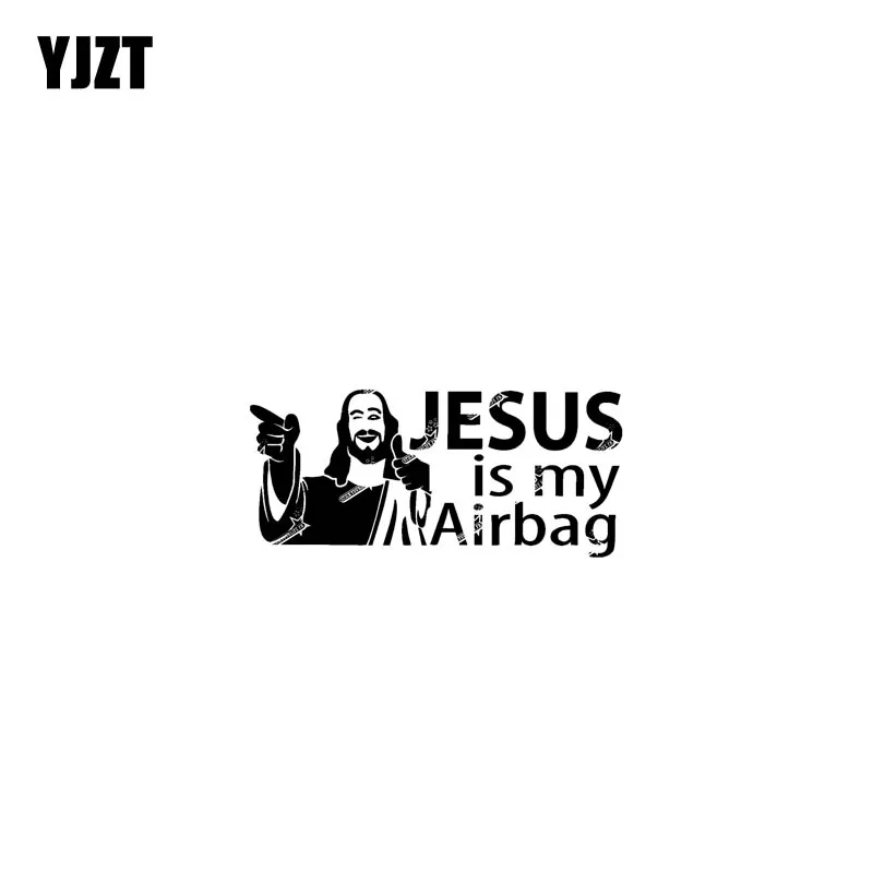 YJZT 12 7 см * 5 8 и надписью JESUS IS MY подушка безопасности для Виниловая пленка