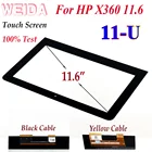 Сменный экран WEIDA 1366*768 11,6 дюйма для HP X360 11-u053TU 11U 11-U Series, сенсорная панель, черное стекло дигитайзера
