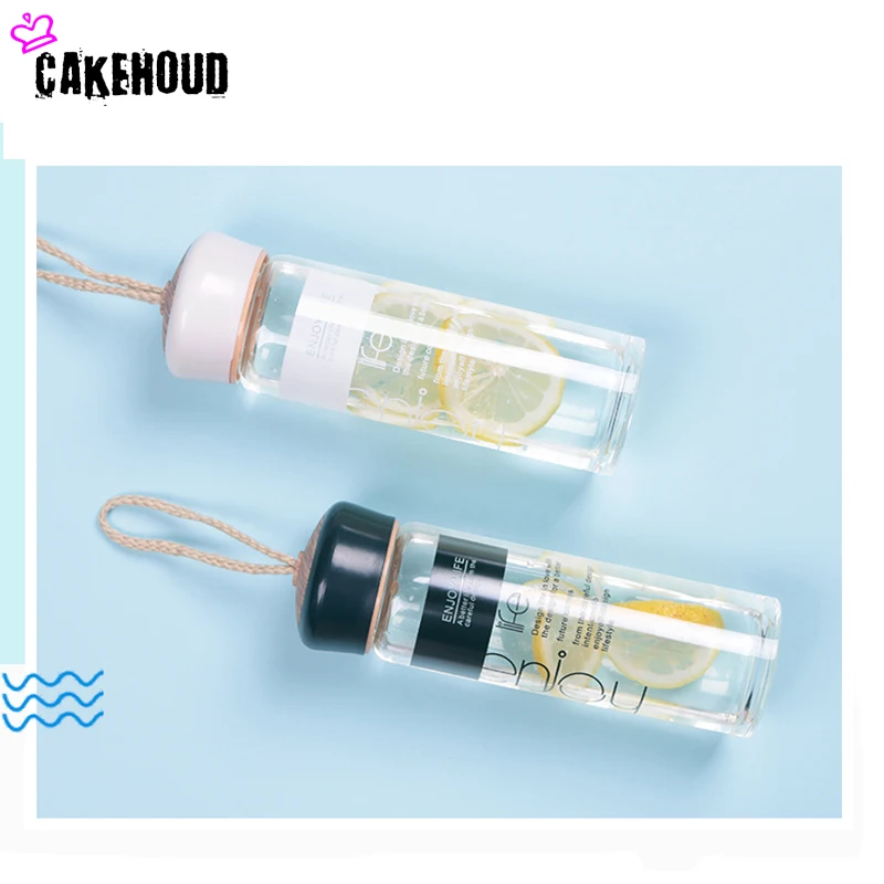 CAKEHOUD 400 мл Студенческая стеклянная переносная крышка креативная свежая и милая