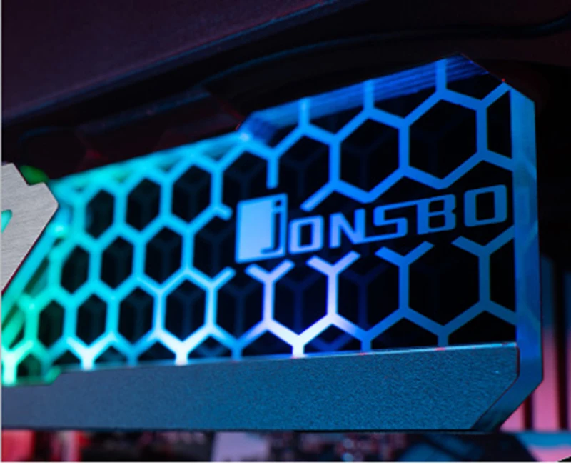 Jonsbo VC-3 графика рамка открытки светодиодный свет RGB поддержка 5 в аура кронштейн автоматически Алюминиевый радиатор рабочего стола теплоотвод ОЗУ