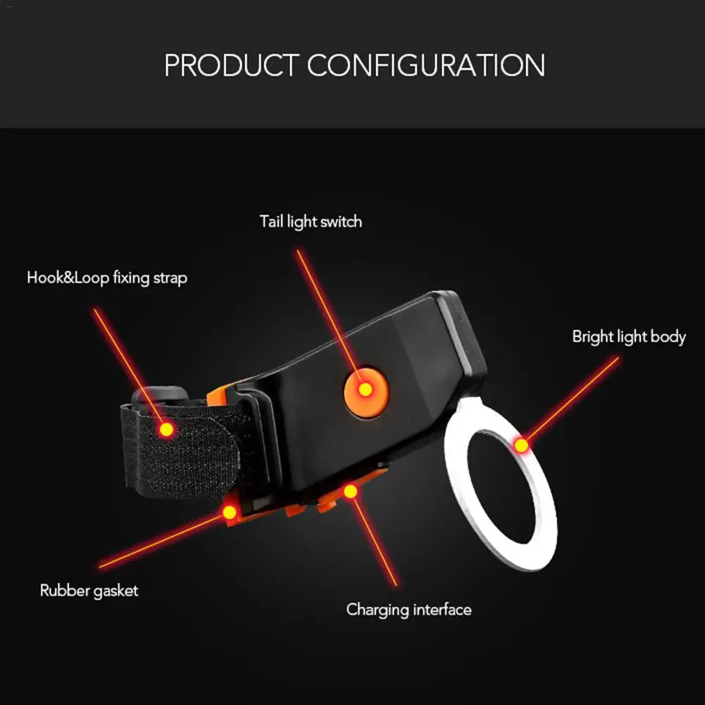 Инновационный USB Перезаряжаемый велосипедный задний светильник в форме сердца, в форме кости, для горной дороги, велосипеда, для ночной езды, задний светильник