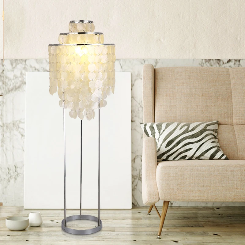 

modern Nordic Natural shells floor lamp Bedroom standing Shell lamps