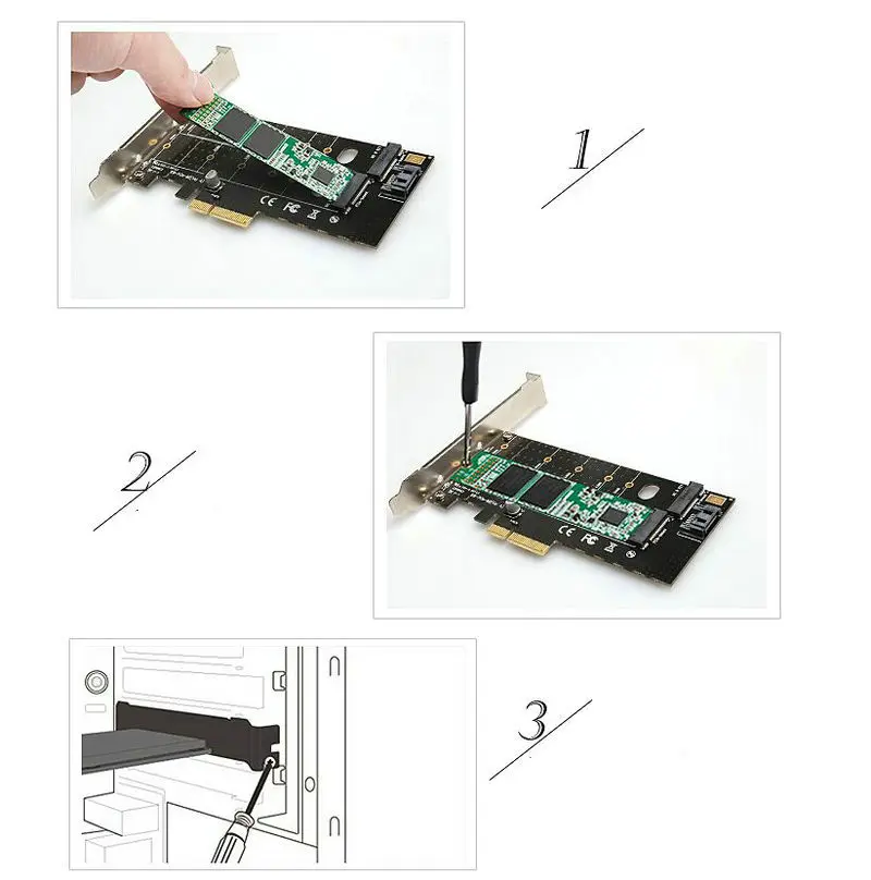 Переходная карта PCI-E PCI Express 3,0 для NVME M.2 NGFF SSD 110mmM_Key и B_Key PCIE pcie M2