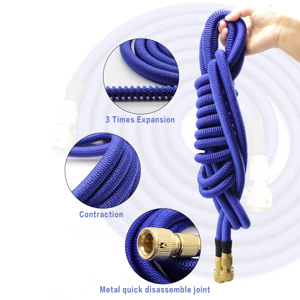 Irrigation Hose Garden Hose Expandable Magic Flexible Water Hose Pipe High Pressure Water Gun Power Washer Spray Nozzle Car Wash