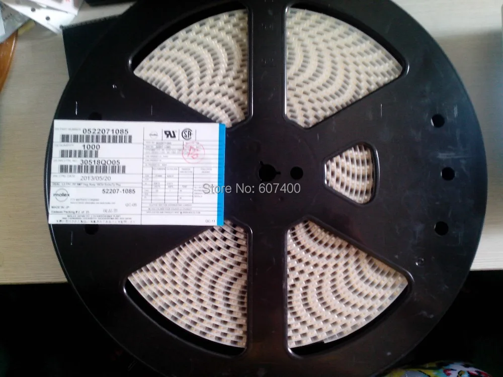 0522071085 CONN FFC/FPC 10POS 1 мм R/A SMD 52207-1085 MOLEX Соединители Клеммы корпуса 100% новые и