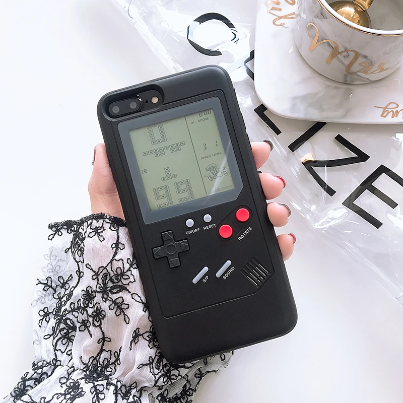 Ретро игры телефон чехол для iPhone X 10 6 S 7 plus 8 плюс тетрис игровой консоли обложка