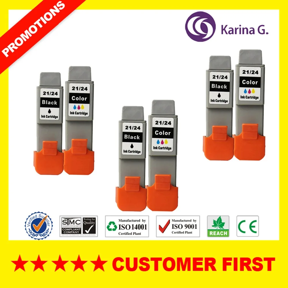 Чернильный картридж для BCI 21 совместимый с BCI21 BCI24 IP1000 IP1500 IP2000 MP110 i250 i255 i320 B180C 6 шт.