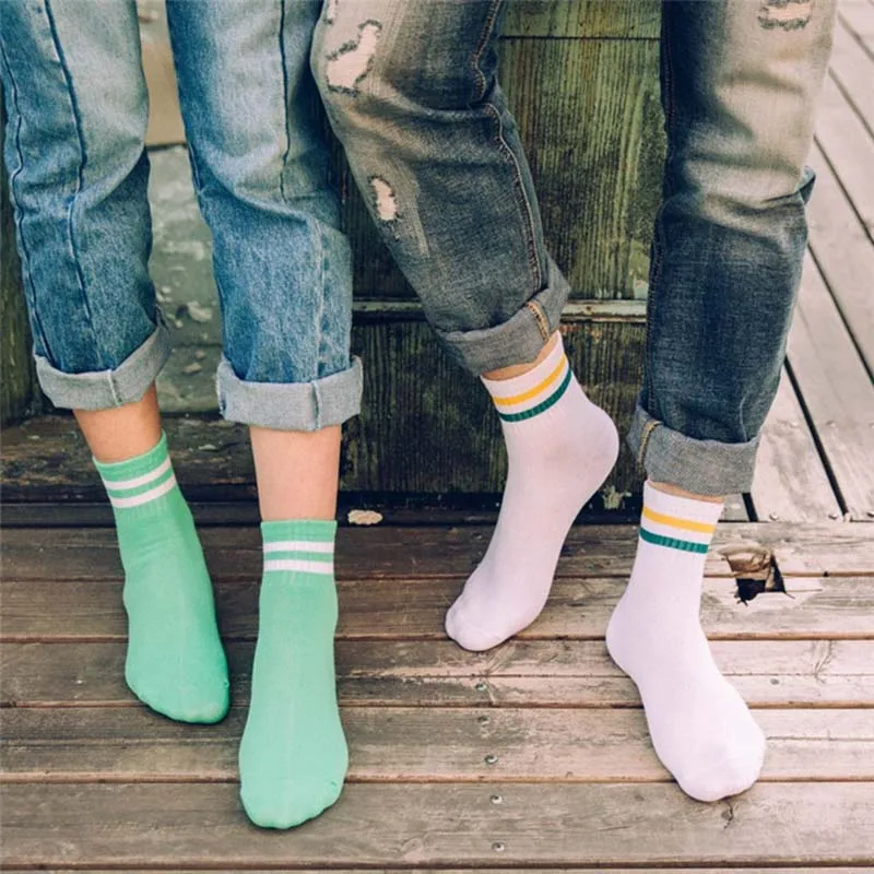 [COSPLACOOL]2017 женские Школьные носки в полоску стиле Харадзюку для влюбленных
