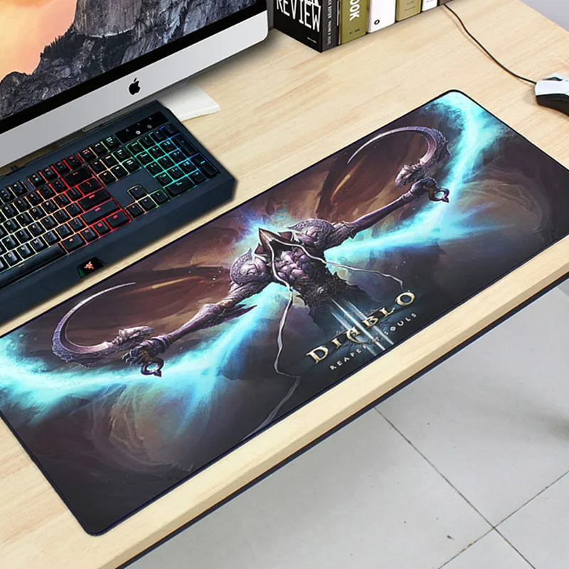 900x400 мм Большой Нескользящий Резиновый компьютерный игровой коврик для мыши с