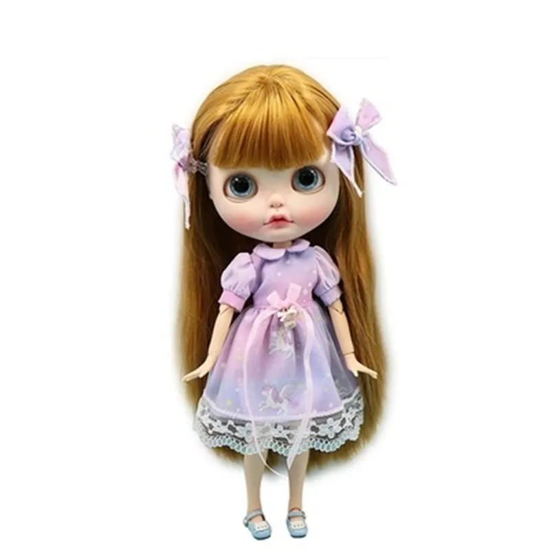 Платье для куклы в стиле принцессы с лентой для волос 30 см BJD/Blyth Одежда для куклы DIY 1/6 аксессуары для кукол одежда для детского подарка