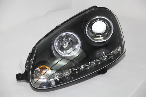 Для Volkswagen Sagitar, Golf 5 MK5 светодиодный ангельские глазки фары 2003 2004 2005 2006 2007 2008 год с дневными ходовыми огнями