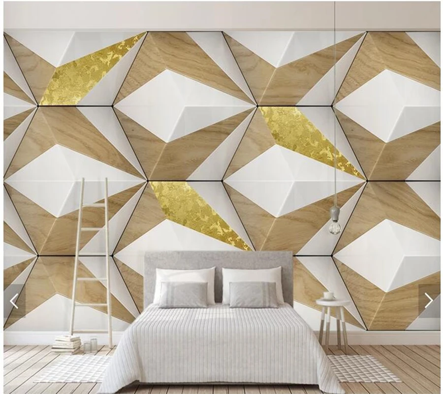 

Пользовательские 3D papel де parede, абстрактные геометрические фрески для гостиной спальни столовой фон домашний декор обои