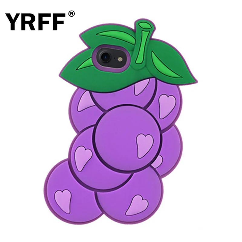 Чехлы для телефона с объемным мультяшным фруктом iphone 5 6 6S 7 Plus силиконовый чехол