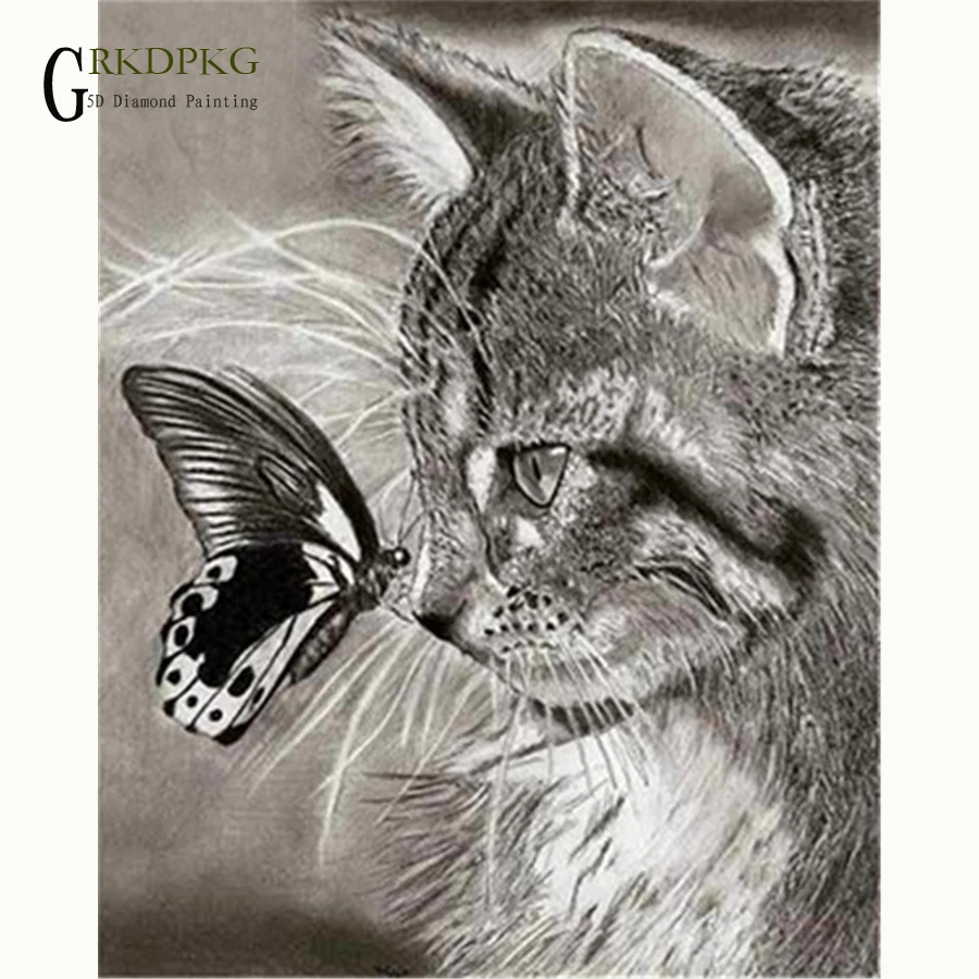 

NEW 5D diy Full Square/Round Diamond Painting Cat butterfly Cross Stitch Diamond Embroidery Diamond Mosaic Wedding decoration