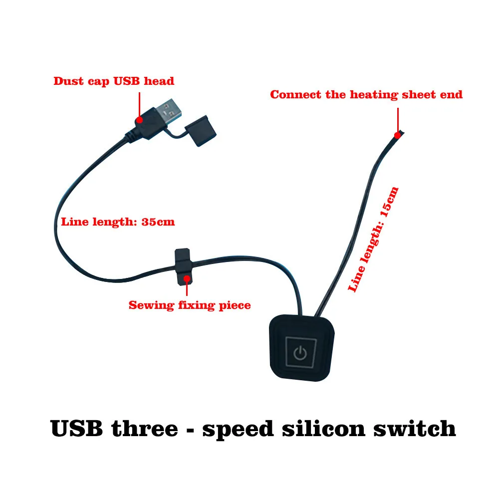 Моющаяся электрическая грелка с USB 3 зубчатыми регулируемыми ручками теплая