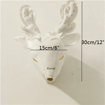 Cute 3d Sheep Deer Unicorn Wall Art Decorations Animals Head Toys Kids Room Wall Hangings Baby Gifts Stuffed Toys White Reindeer