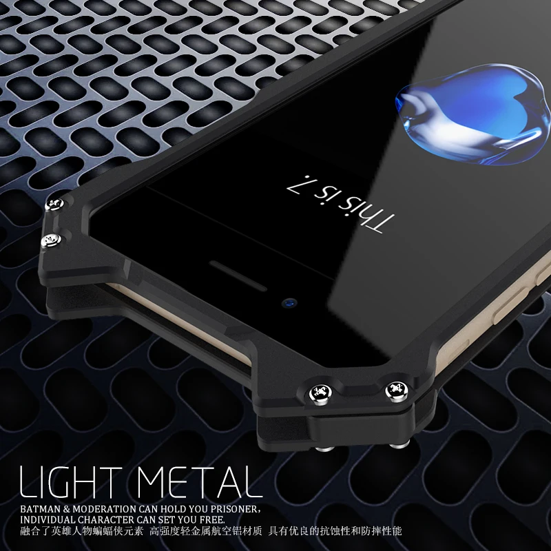 R-Just Batman for Apple iPhone 7 8 Plus Aluminum Metal Cover Preminum Rugged Armor Shockproof Heavy Duty Phone Cases | Мобильные