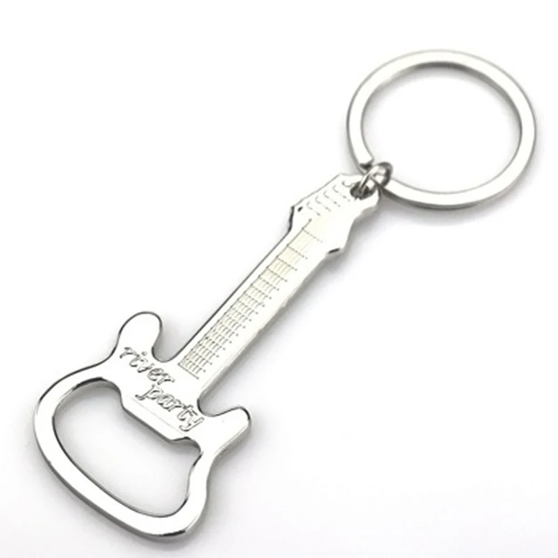 Creative Sale Gift Zinc Alloy Beer Guitar Bottle Opener Keychain Keyring Key Chain Kitchen Accessories 2018 Hot | Дом и сад