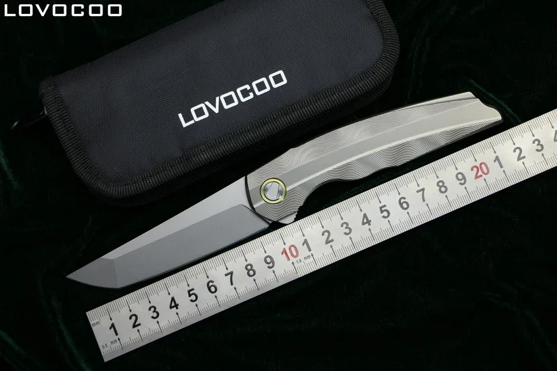 LOVOCOO RFT Флиппер складной нож MRBS D2 лезвие титановая ручка тактический охотничий Открытый Отдых выживания фрукты Ножи EDC инструменты