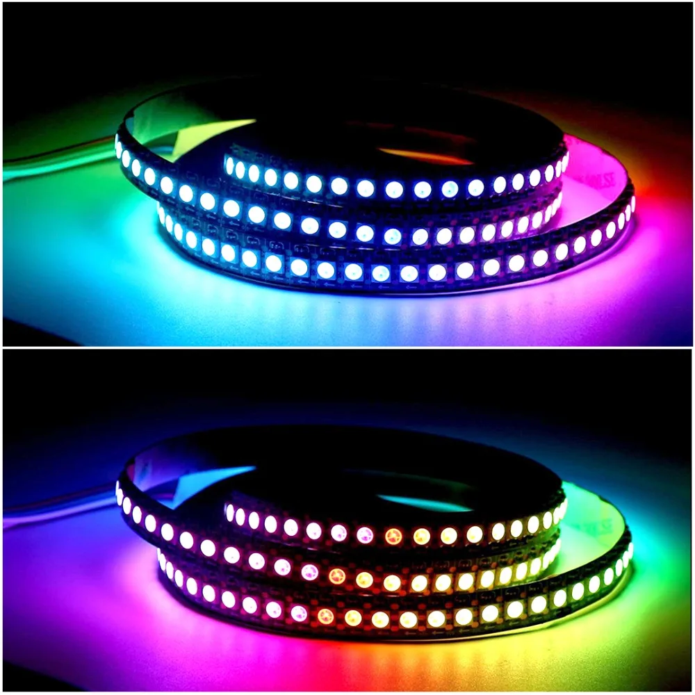 DC5V WS2812B LED Strip 1/2/3/4/5m 30/60/144 Pixels/Leds/m Smart Led Pixel Strip With Controller TV Background Wall Car Decor JQ