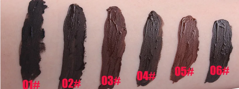 Водостойкий жидкий гель для бровей из хны MISS ROSE пигменты черного и коричневого