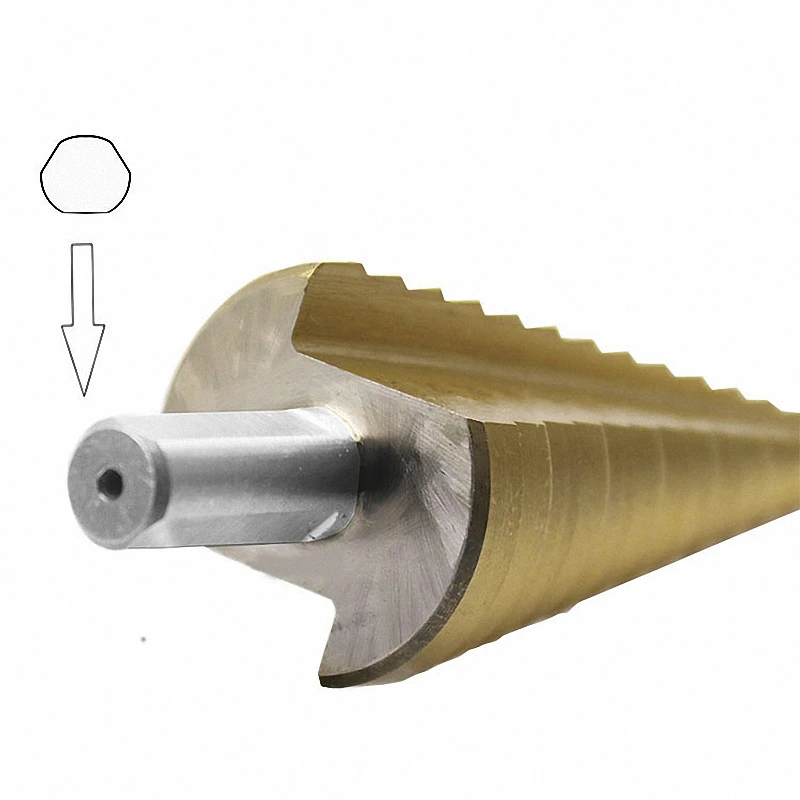 3Pcs 4241 HSS titanium-plated triangular handle step drill 4-32 4-20 4-12 pagoda Core Drill Bit | Инструменты