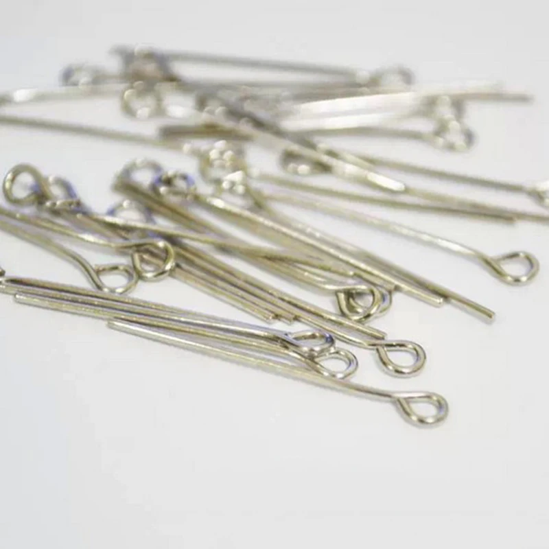 100 шт./лот головы булавки иглы шпильки с кисточками Eyepins соединитель для бисера глаз булавка Ювелирная фурнитура ювелирные аксессуары бусины соединить