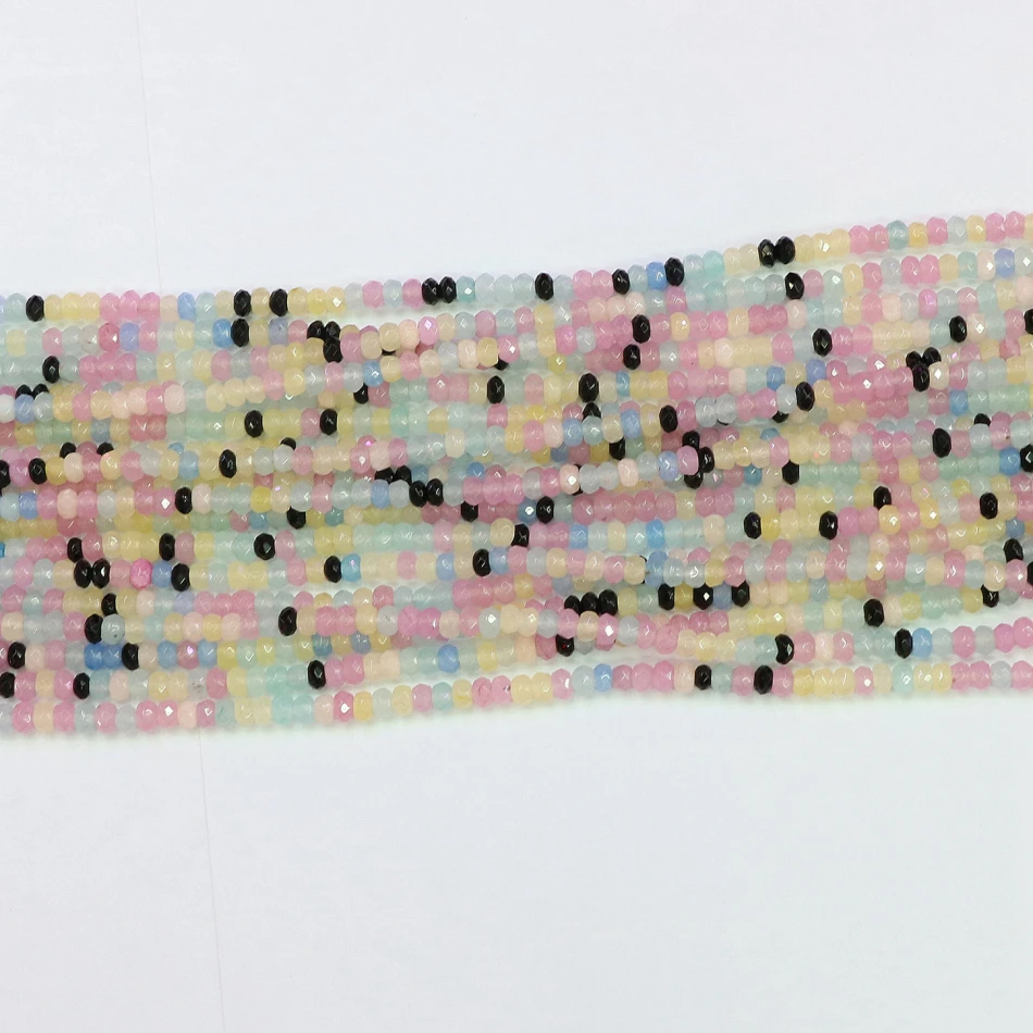 Новый Многоцветный натуральный модный каменный халцедонский нефрит 2*4 мм