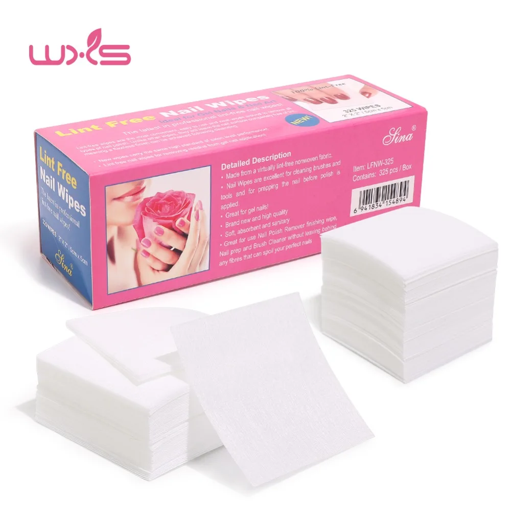 325 шт. безворсовые салфетки для чистки ногтей|nail polish remover|cleaner wipespolish remover |