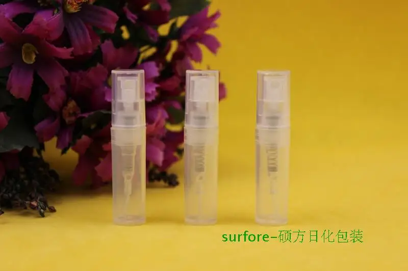 500pcs 2ml plastic perfume bottle, perfume Atomizer dispensing portable empty bottle , nozzle perfume bottle plastic spray bottle